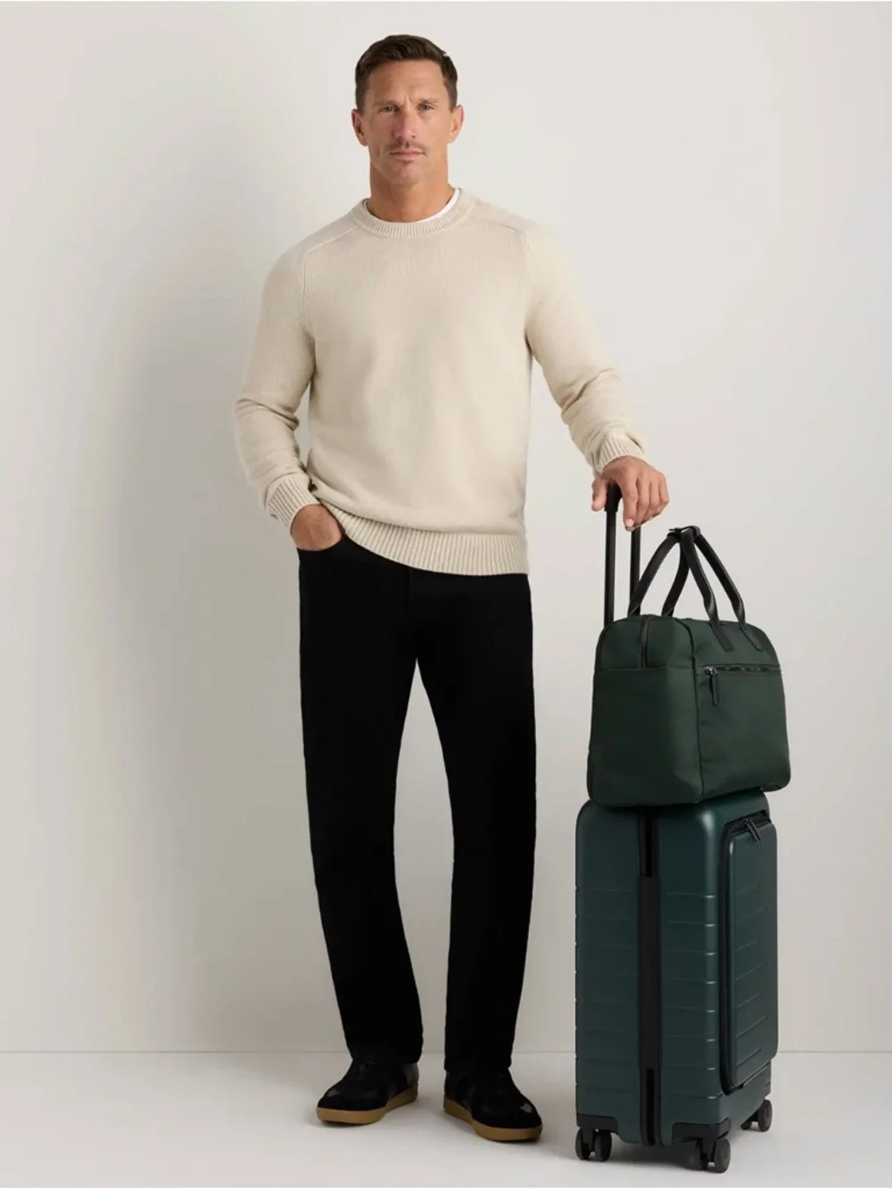 Quince NWOT Voyage Nylon Travel Duffel in Dark Green 🌺see notes below🌺